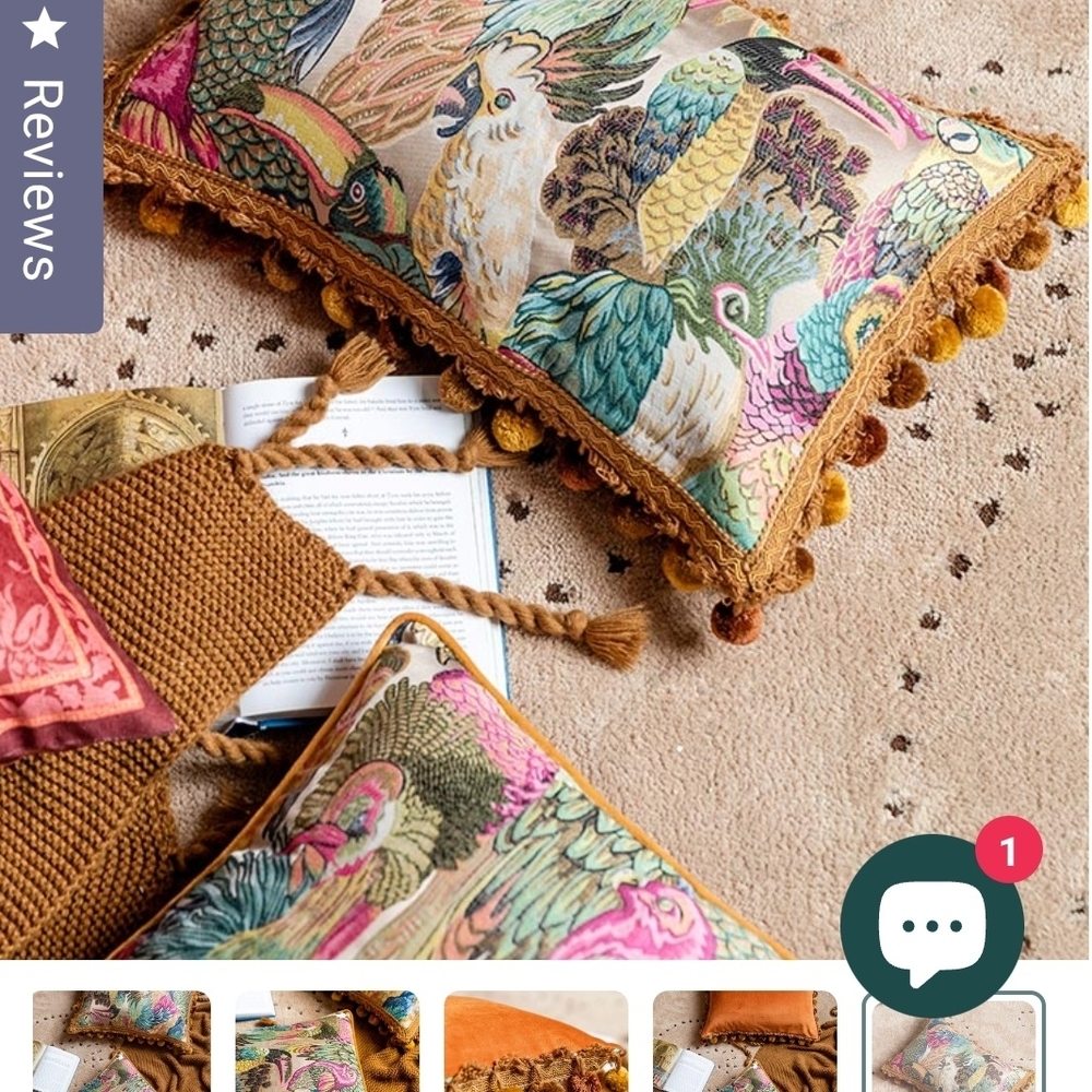 Colorful Parrot Print Throw Pillows - Picture 2 of 5